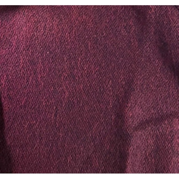 Made In France Wrap/Shawl Acrylic Burgundy/Tan Black Tassels Celtic One Size - Picture 10 of 11